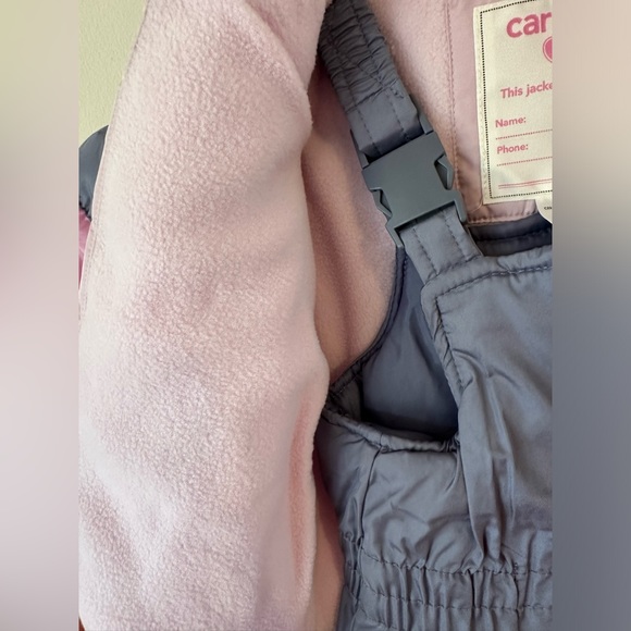 Carters Baby/Toddler  Girls 2 Piece Gray/Pink Snowsuit NWT Sizes 12M & 2… - Picture 8 of 11